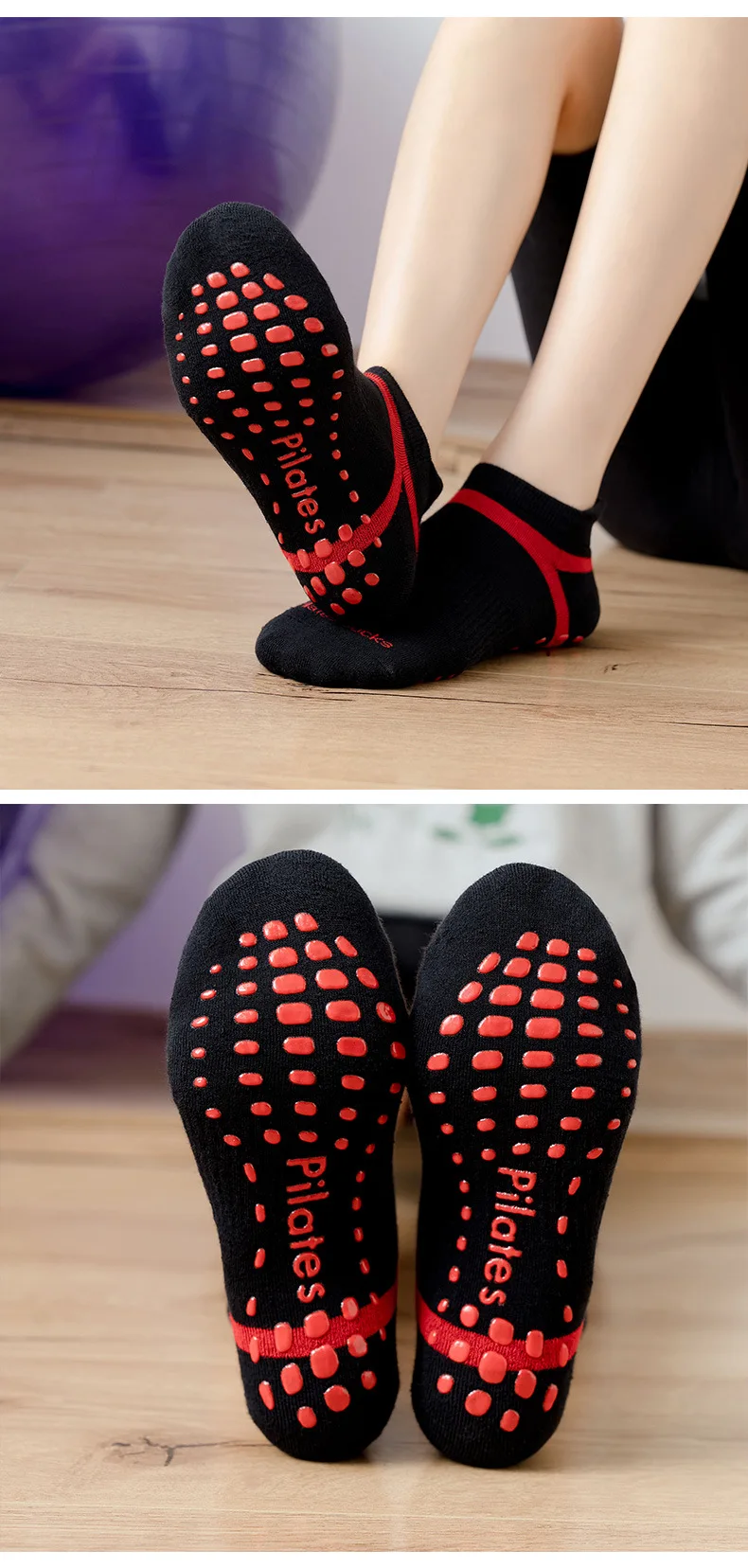 Yoga Socks Men Women Professional Silicone Non-slip Pilates Socks Large Size Indoor Floor Gym Fitness Cotton Dance Sports Socks