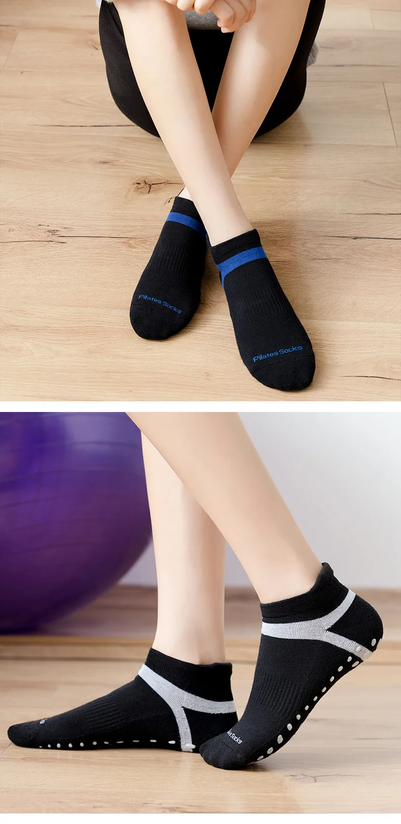 Yoga Socks Men Women Professional Silicone Non-slip Pilates Socks Large Size Indoor Floor Gym Fitness Cotton Dance Sports Socks