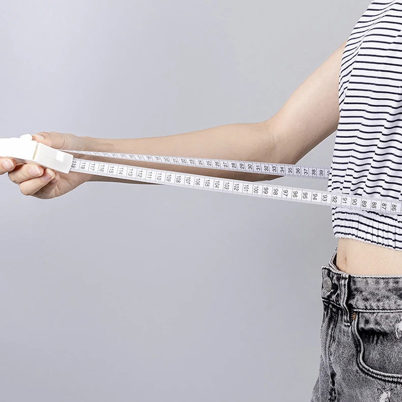 Portable Fitness Telescopic Health Tape Measure With Handle Torch Y-shaped Tape Measure Waist Circumference Tape Measure