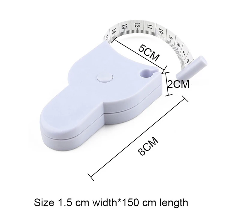 Portable Fitness Telescopic Health Tape Measure With Handle Torch Y-shaped Tape Measure Waist Circumference Tape Measure