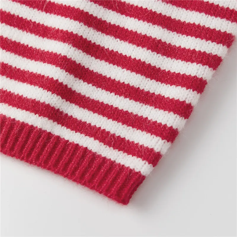 Casual Loose Cardigan For Women Autumn Long Sleeve Knitwear Y2K Outerwears Women's Fashion Stripes Sweater Female Top