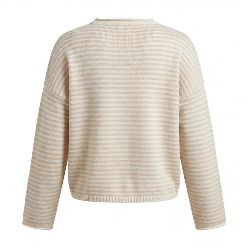 Casual Loose Cardigan For Women Autumn Long Sleeve Knitwear Y2K Outerwears Women's Fashion Stripes Sweater Female Top