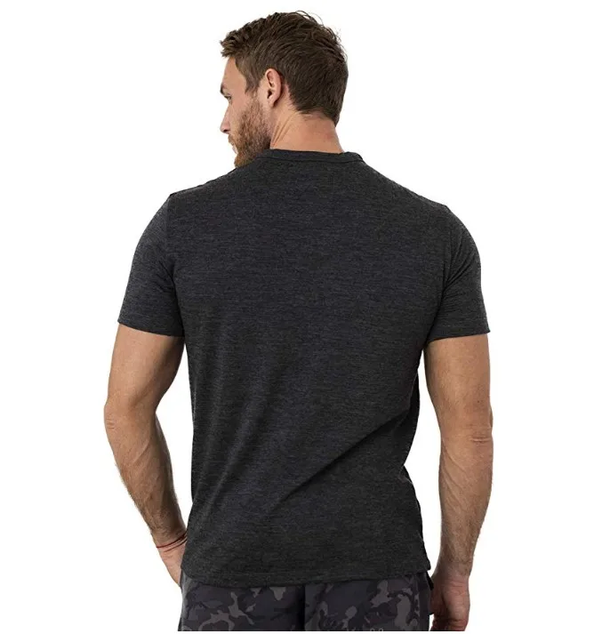 100% Superfine Merino Wool T Shirt Mens Base Layer Tee Merino Wool 180G Everyday Undershirt Wicking Breathable Anti-Odor