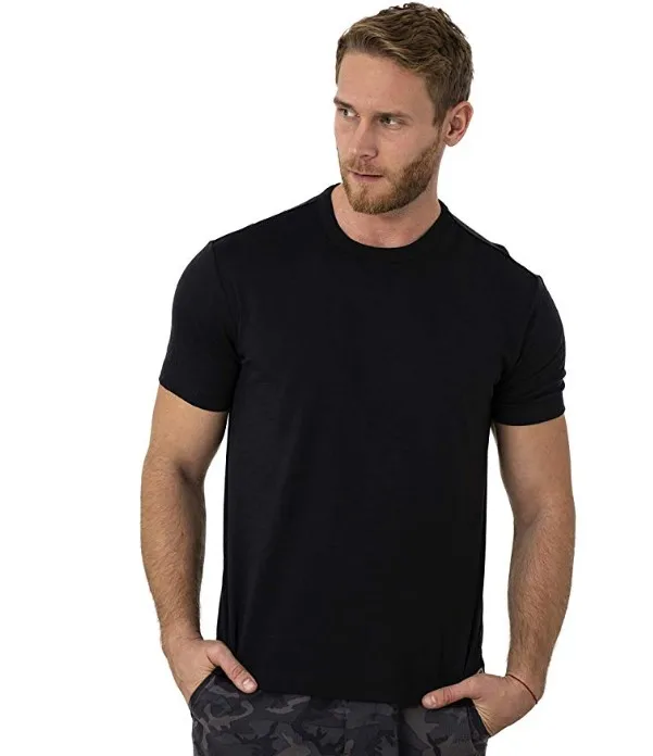 100% Superfine Merino Wool T Shirt Mens Base Layer Tee Merino Wool 180G Everyday Undershirt Wicking Breathable Anti-Odor