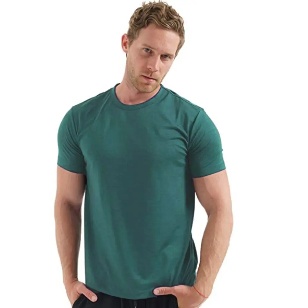 100% Superfine Merino Wool T Shirt Mens Base Layer Tee Merino Wool 180G Everyday Undershirt Wicking Breathable Anti-Odor