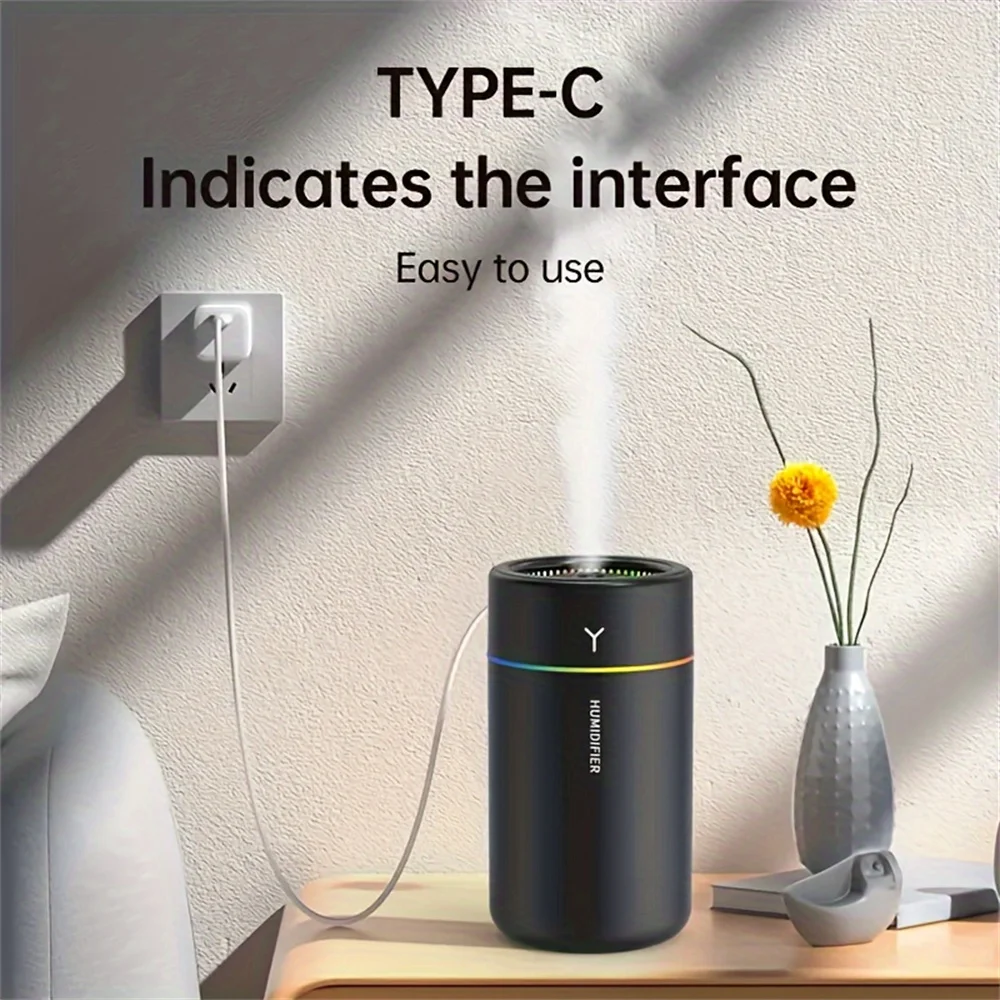 1pc Car Humidifier Colorful LED Aromatherapy Humidifier Silent Ultrasonic Air Aromatherapy Machine Suitable for Bedroom Office