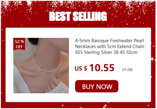 Dainashi Beautiful Real 925 Sterling Silver Pearl Necklace,Natural Freshwater Pearl,45cm Length,Fine Jewelry Women Necklace