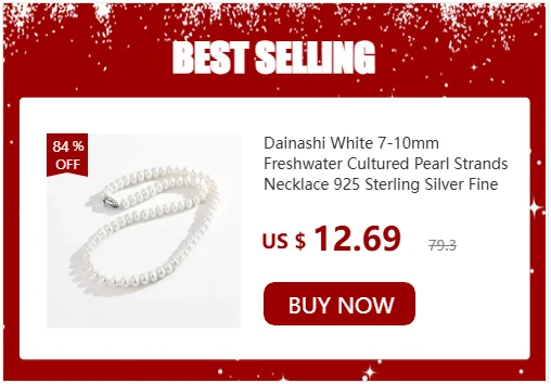 Dainashi Beautiful Real 925 Sterling Silver Pearl Necklace,Natural Freshwater Pearl,45cm Length,Fine Jewelry Women Necklace