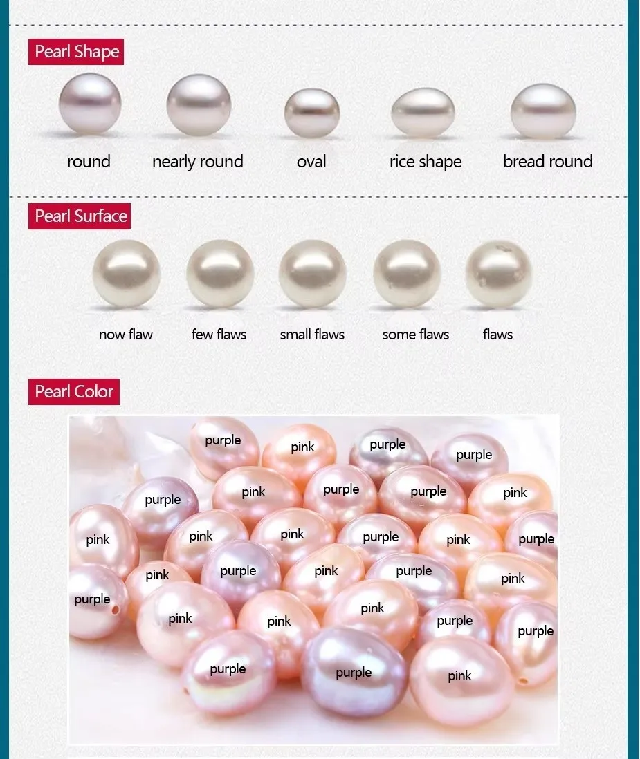 Dainashi Beautiful Real 925 Sterling Silver Pearl Necklace,Natural Freshwater Pearl,45cm Length,Fine Jewelry Women Necklace