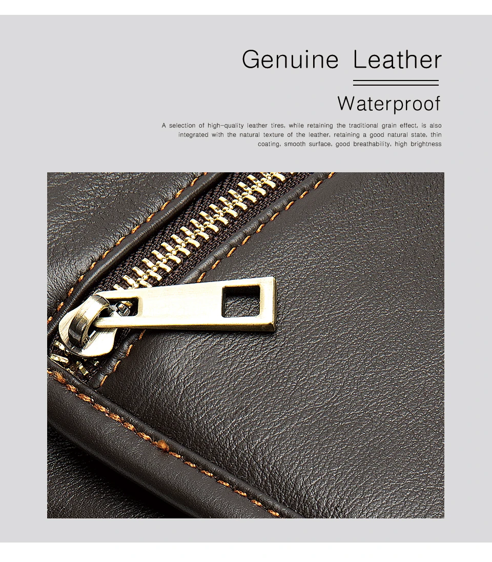 WESTAL Men's Briefcases Messenger Bag Men's Genuine Leather 14'' Laptop Bag Man Leather Office Business Bags for Document 8572