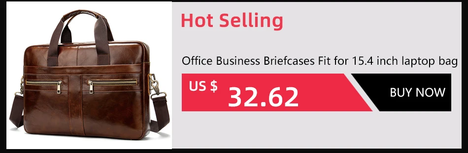 WESTAL Men's Briefcases Messenger Bag Men's Genuine Leather 14'' Laptop Bag Man Leather Office Business Bags for Document 8572