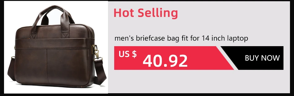 WESTAL Men's Briefcases Messenger Bag Men's Genuine Leather 14'' Laptop Bag Man Leather Office Business Bags for Document 8572