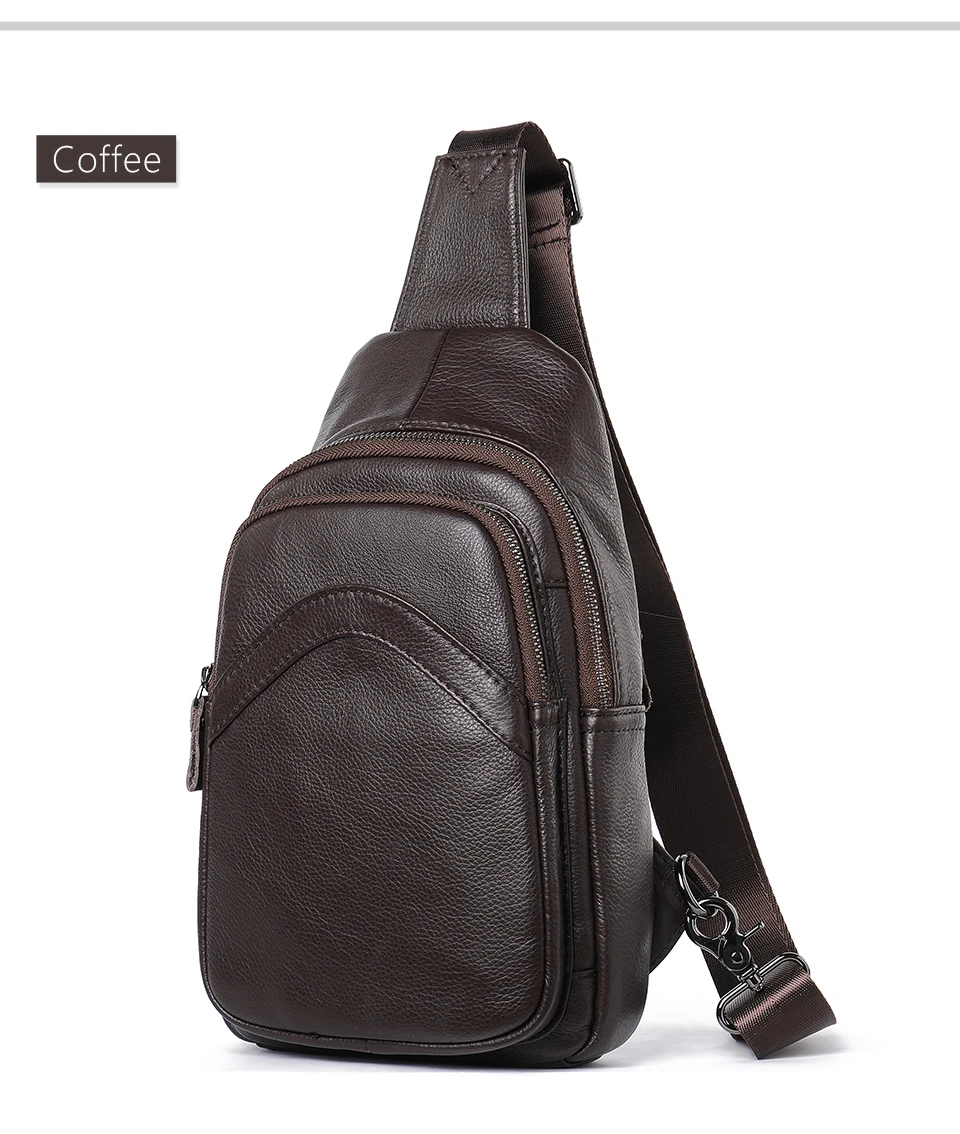 Westal Men's Leather Bag for Men's Chest Bag for Men's Cross-Body Bag