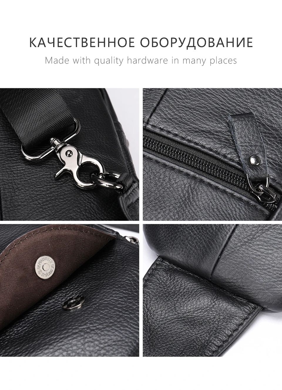 Westal Men's Leather Bag for Men's Chest Bag for Men's Cross-Body Bag