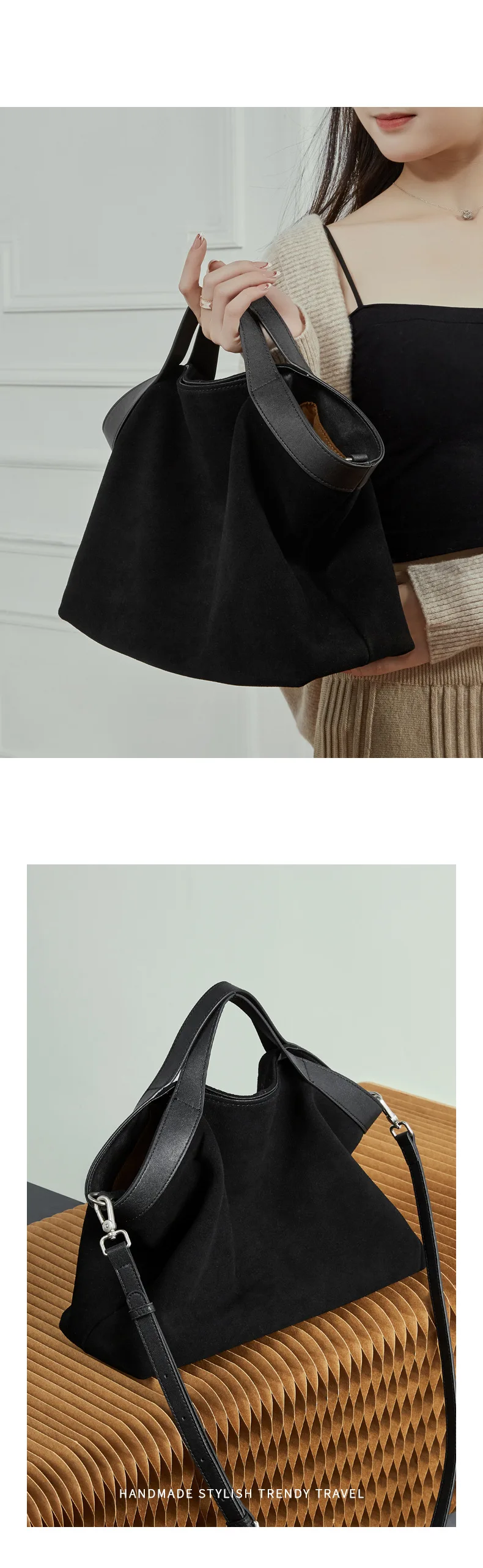 Genuine Leather Women Handbags Large Capacity Female Shoulder Crossbody Bag Fashion Cowhide Commuting Big Totes Bolsas