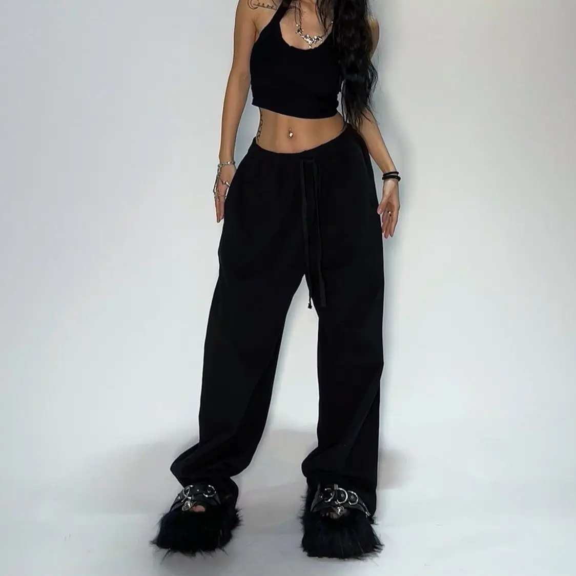 Casual Loose Straight Leg Pants Striped 2025 Summer Fashion Trend Brand Street Hip-hop Jogging Men's Women's Harajuku Sweatpants