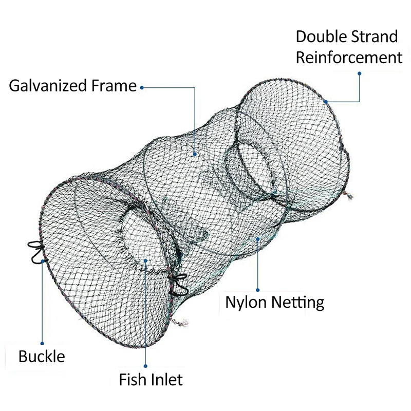 Lawaia Foldable Fishing Nets Crab Traps Lobster Bait Crawfish Cage Tackle Accessories for Catching Shrimp Crayfish Minnows
