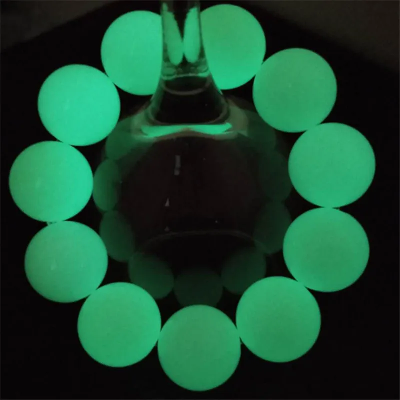 Natural Stone Punk Bracelet Yoga Healing Luminous Glow In The Dark Bracelet Charm Beads Bracelet for Men Women Jewelry Wholesale