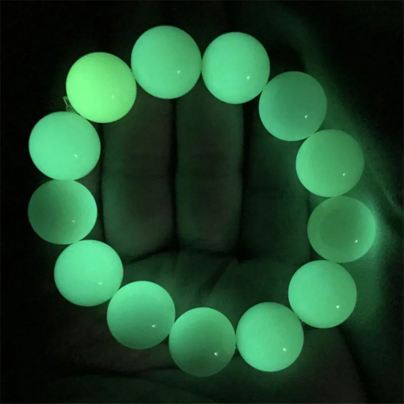 Natural Stone Punk Bracelet Yoga Healing Luminous Glow In The Dark Bracelet Charm Beads Bracelet for Men Women Jewelry Wholesale