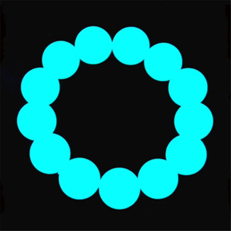 Natural Stone Punk Bracelet Yoga Healing Luminous Glow In The Dark Bracelet Charm Beads Bracelet for Men Women Jewelry Wholesale