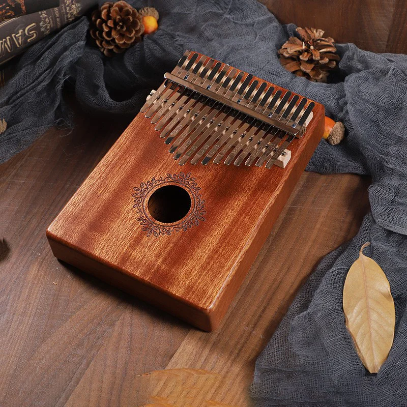 21 Key Mahogany Kalimba 17 Key Thumb Piano Portable Finger Piano for Beginner Mbira Gifts for Adults/Kids