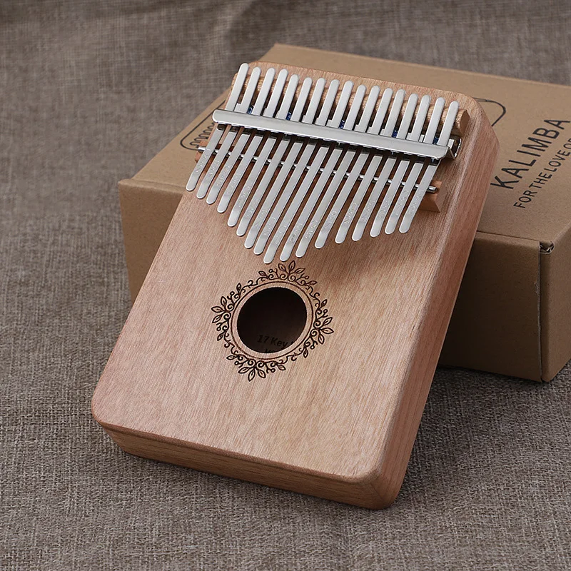 21 Key Mahogany Kalimba 17 Key Thumb Piano Portable Finger Piano for Beginner Mbira Gifts for Adults/Kids