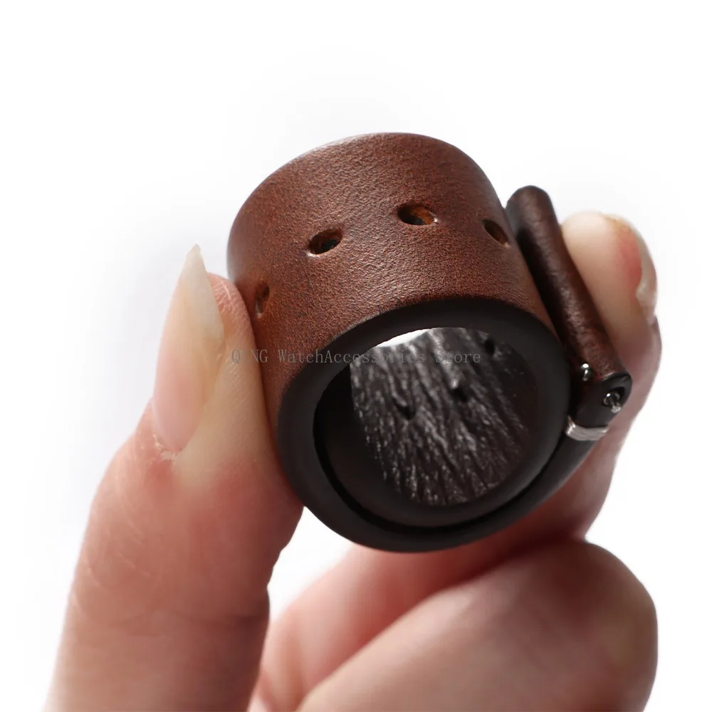 18/19/20/21/22mm Vintage Oil Wax Leather WatchBand Strap Men Women Business Stitching Wristband Universal Quick Release Bracelet