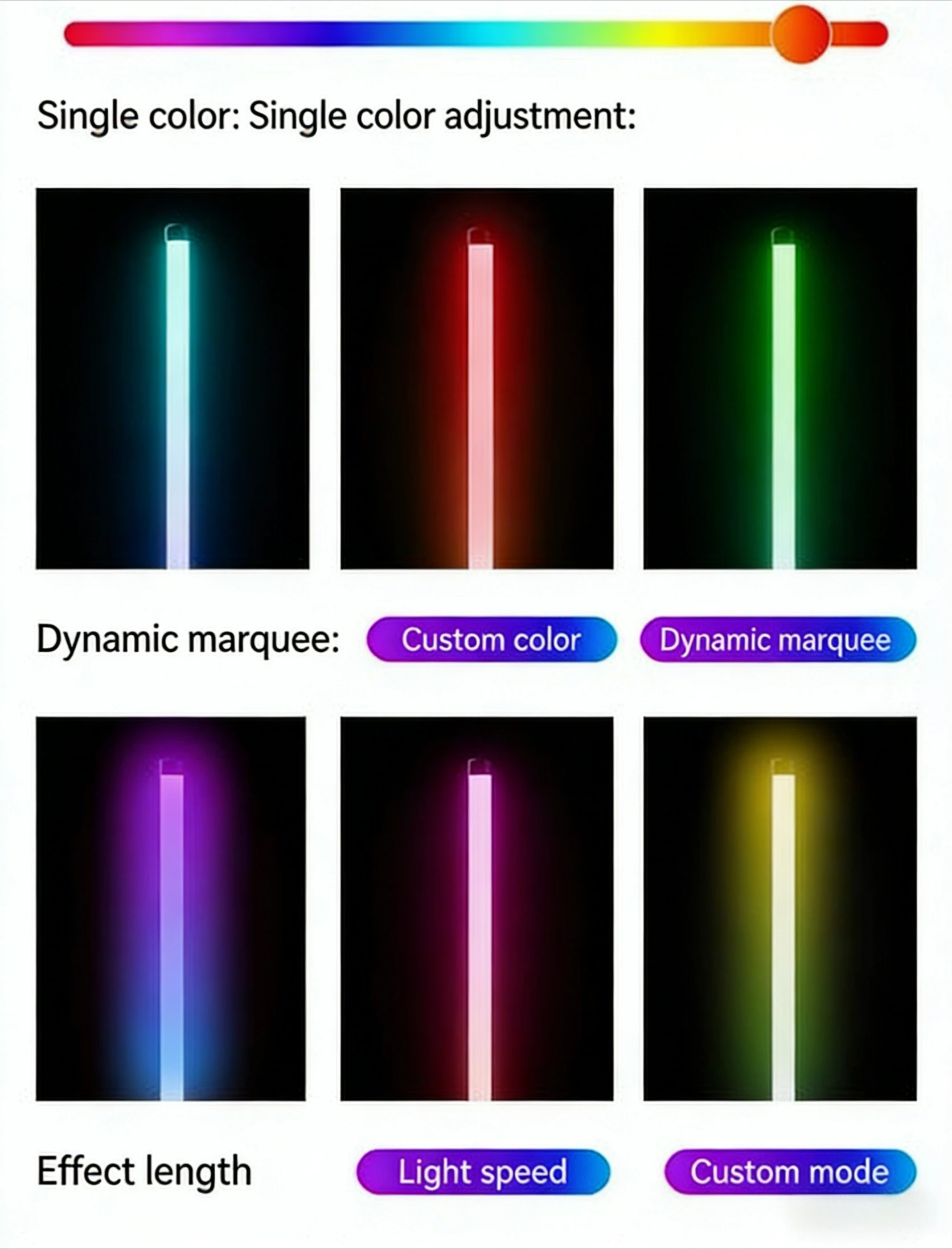 120CM LED RGB Floor Lamp Bar, Sound Pickup Ambient Light, Corner Wall Light for Bedroom, E-Sports Room Live Atmosphere Lamp