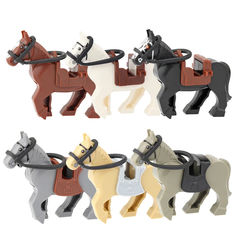 Zoo African Elephant Sika Deer Camel MOC Building Blocks Fire Dragon Animal Panda Bear Military Pegasus Horse Mini Toy Gift K041