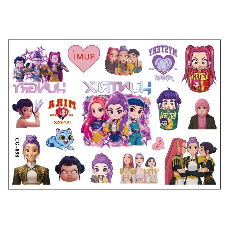 KPOP Birthday Party Supplies Set with Tattoo Stickers Slap Bracelets Paper Glasses Tablecloth Balloons - Theme Decor Gift Bags