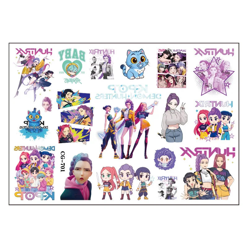 KPOP Birthday Party Supplies Set with Tattoo Stickers Slap Bracelets Paper Glasses Tablecloth Balloons - Theme Decor Gift Bags