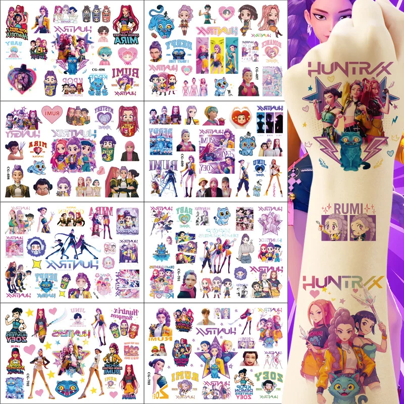 KPOP Birthday Party Supplies Set with Tattoo Stickers Slap Bracelets Paper Glasses Tablecloth Balloons - Theme Decor Gift Bags