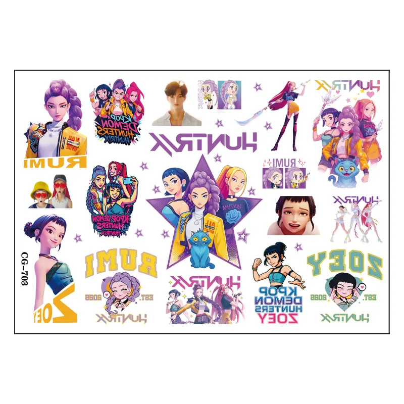 KPOP Birthday Party Supplies Set with Tattoo Stickers Slap Bracelets Paper Glasses Tablecloth Balloons - Theme Decor Gift Bags