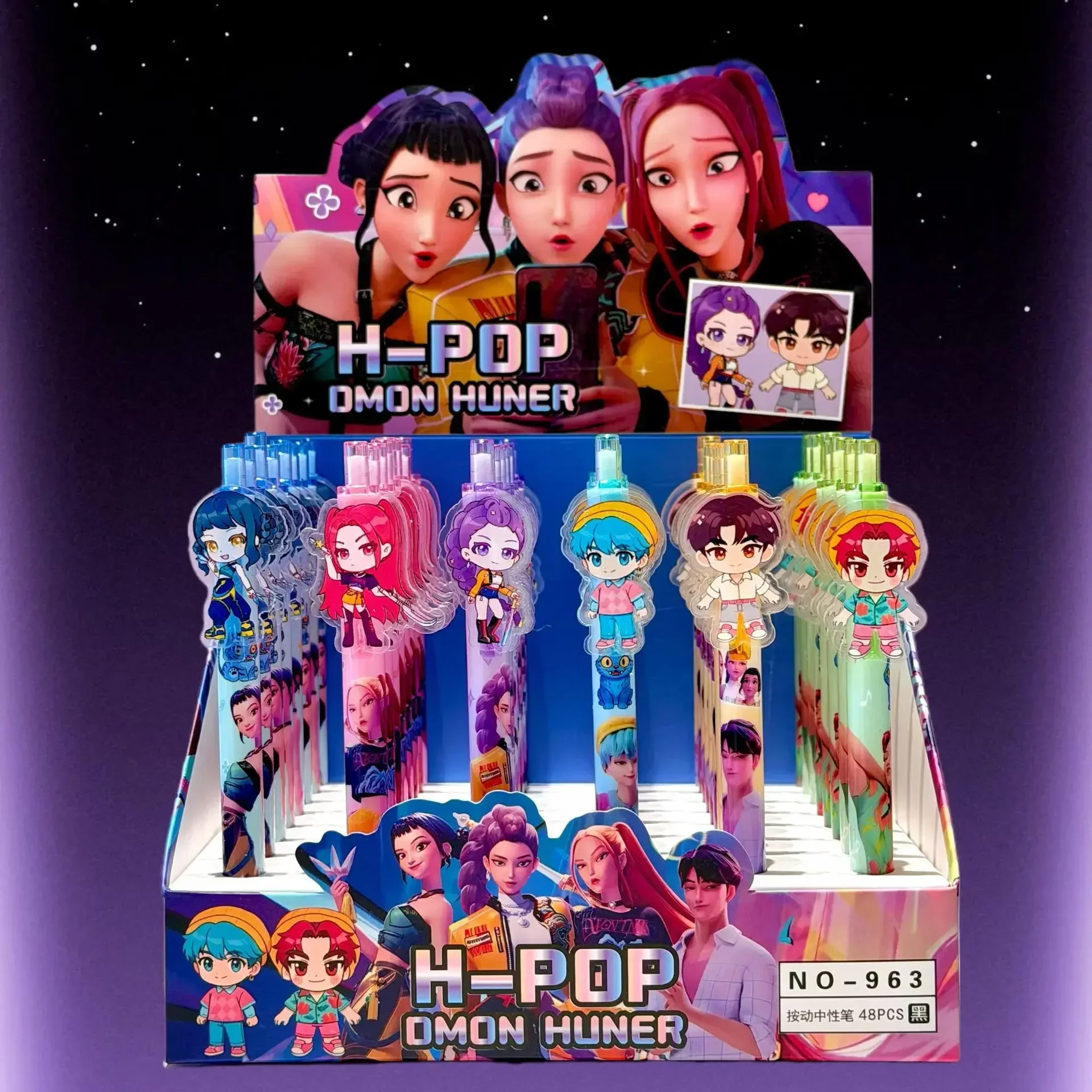 6/12/18 Piece  Anime Hunter Gel Pens Rumi Mira Zoey Saja Cartoon Pens School Writing Drawing Supplies for Boys Girls Gifts