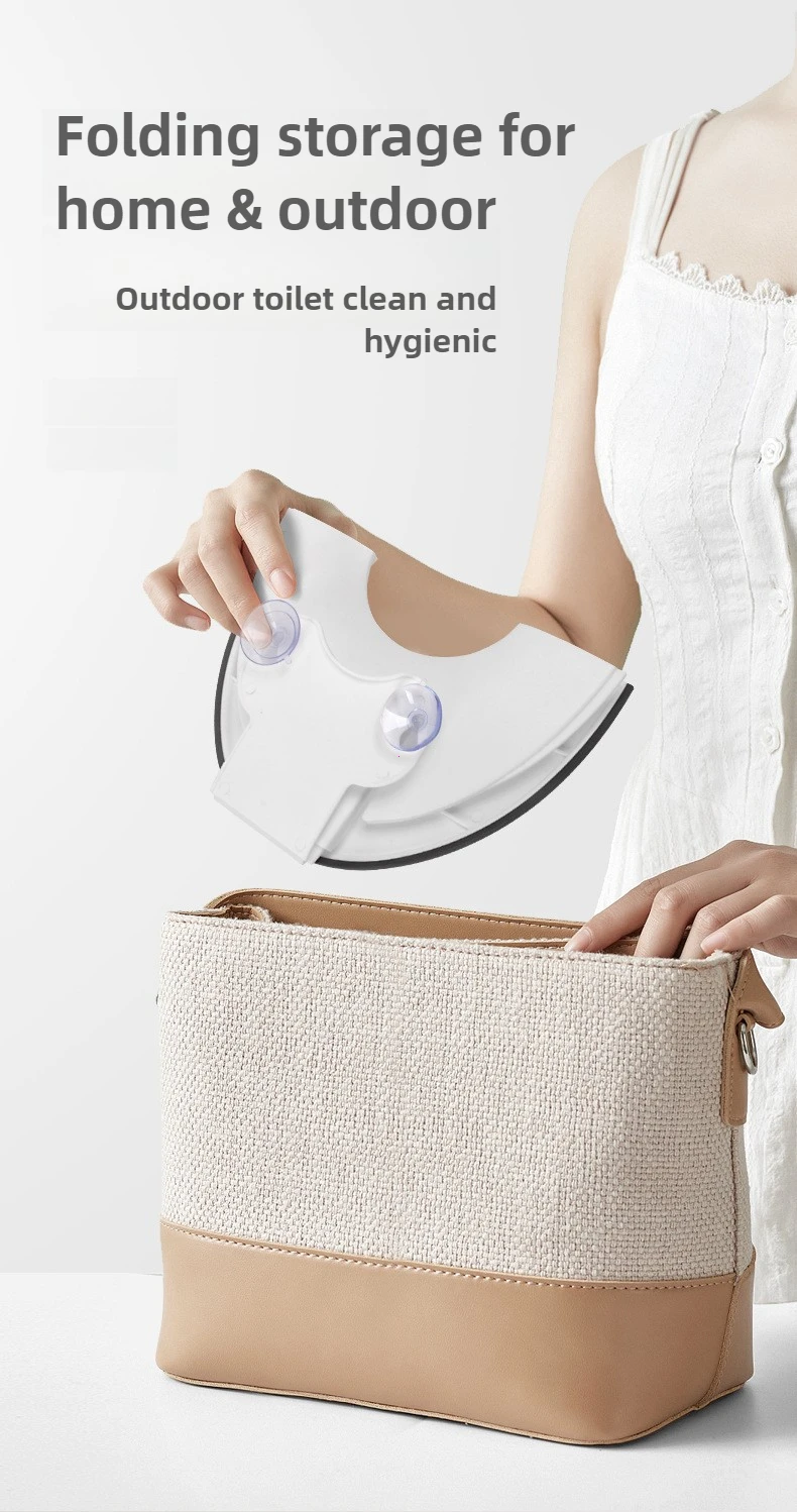 Foldable Toddler Toilet Seat, Portable Toilet Training Seats with Urine Barrier, Universal Family Toilet Seat with Suction Cups