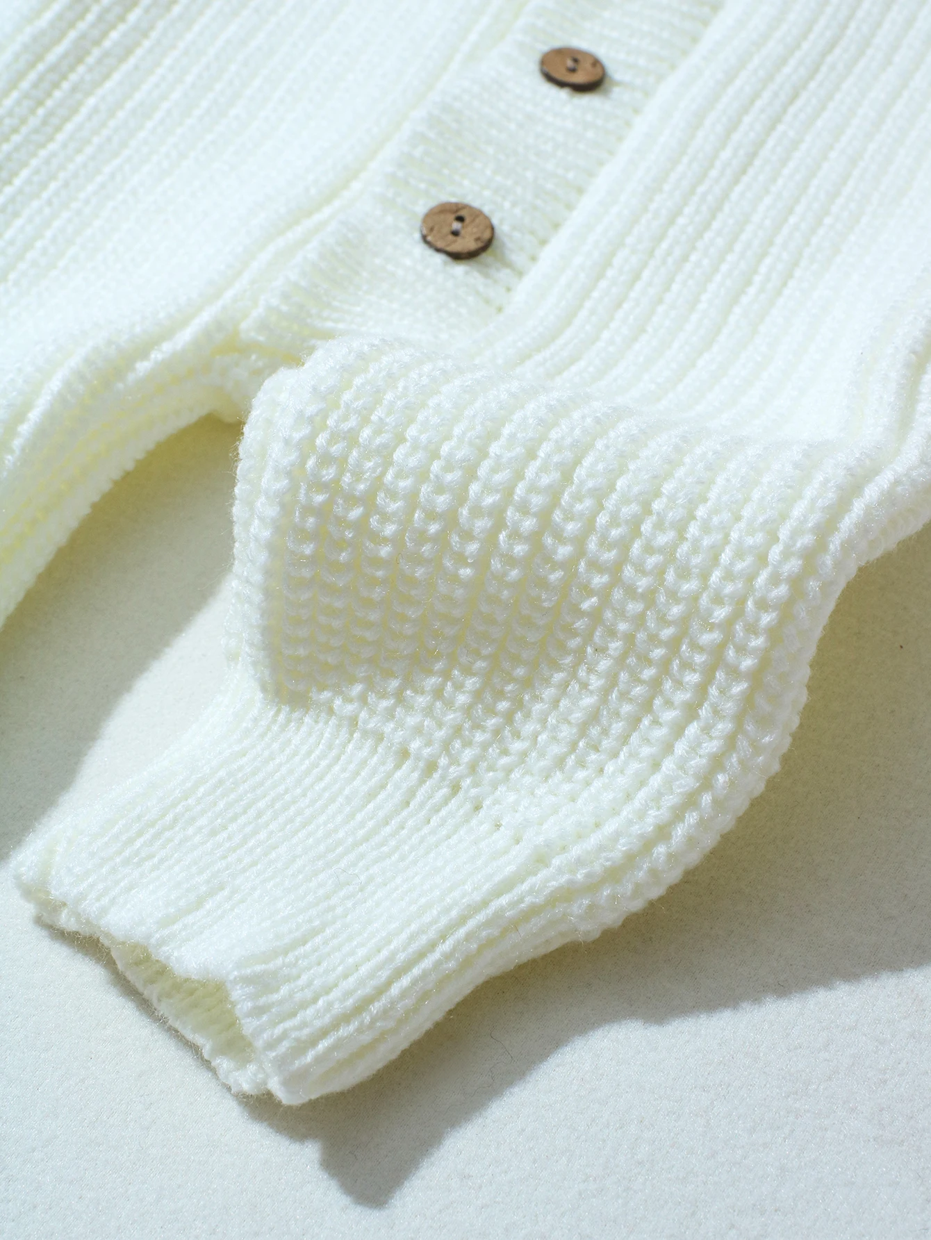 "little baby" Embroidery Knitting Newborn Birth Announcement Outfits Baby Bear Ears Photography Jumpsuit Infant Photo Props-HD