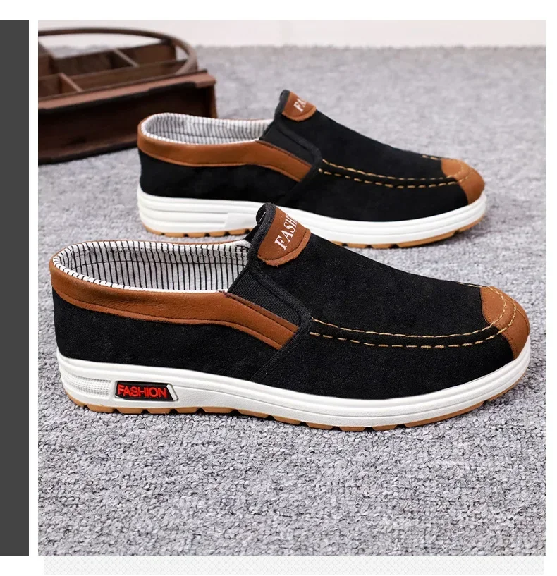 Shoes for Men Plus Size Male Loafers Casual Comfortable Sneakers Slip On leisure Shoes Lightweight Vintage Flats
