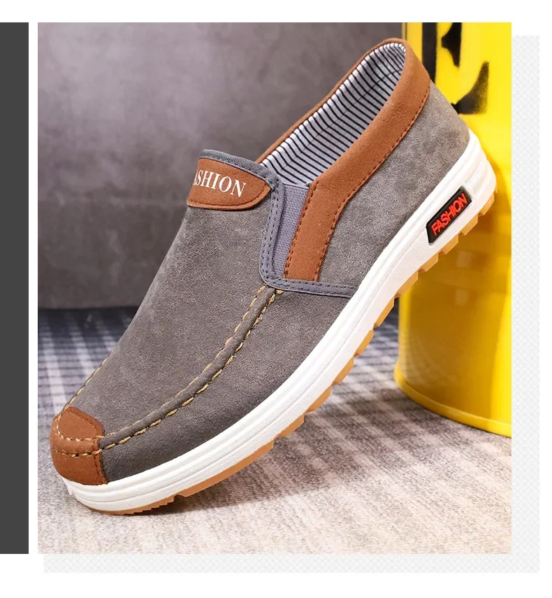 Shoes for Men Plus Size Male Loafers Casual Comfortable Sneakers Slip On leisure Shoes Lightweight Vintage Flats