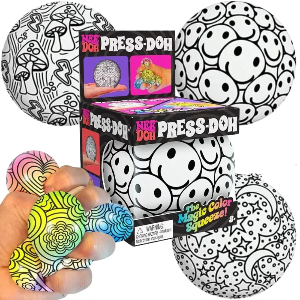 New NeeDoh Fuzz Ball Series Desktop decompress Ornament Stress Relief Toy Suitable for Under Pressure Fun Soft Stress Ball Gifts