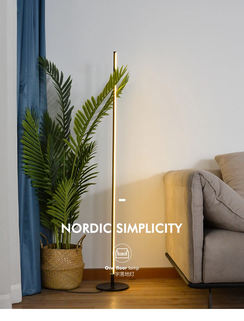Modern Floor Lamp Minimalist Led Standing Lamp Nordic Gold Floor Lamps for Living Room Bedroom Lamp Study Street Lamp Lambader