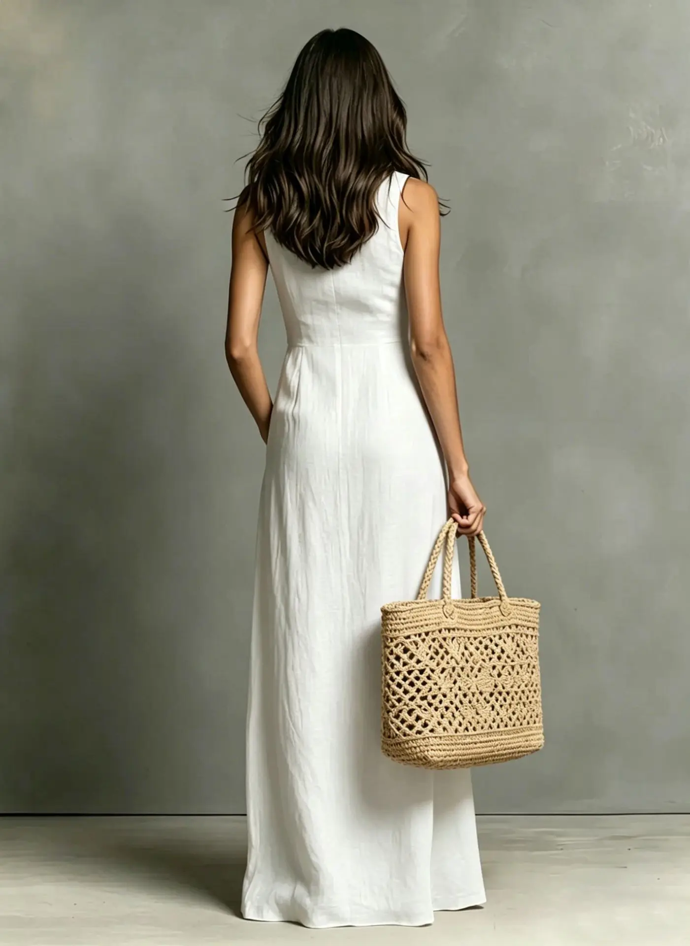 Women Maxi Dress Sleeveless Lapel Collar Button Down Shirt Dress With Pockets Deep V Neck Summer Beach Vacation Long Sundress
