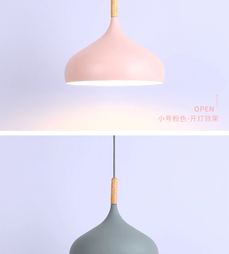 New Modern Pendant Lamps Macaroon Chandelier for Restaurant Bedroom Hanging Lights Aluminum Single Chandelier Office Decorative