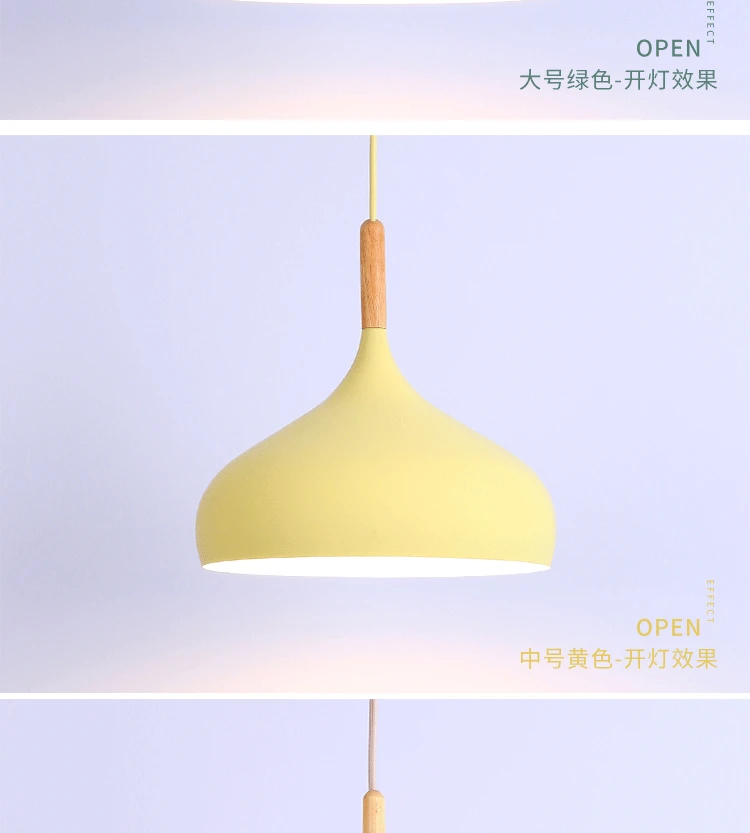 New Modern Pendant Lamps Macaroon Chandelier for Restaurant Bedroom Hanging Lights Aluminum Single Chandelier Office Decorative