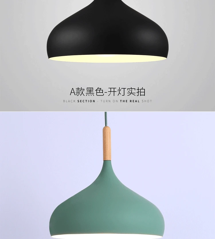 New Modern Pendant Lamps Macaroon Chandelier for Restaurant Bedroom Hanging Lights Aluminum Single Chandelier Office Decorative