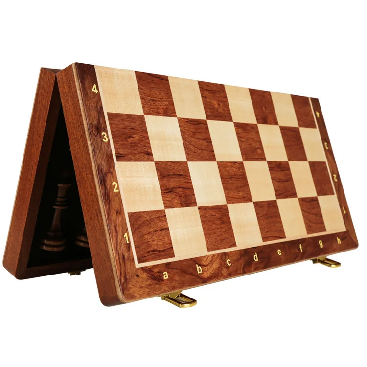 Chess Set Grade Wooden Folding Big 39*39cm Traditional Classic Handwork Solid Wood Pieces Chessboard Gift Board Game