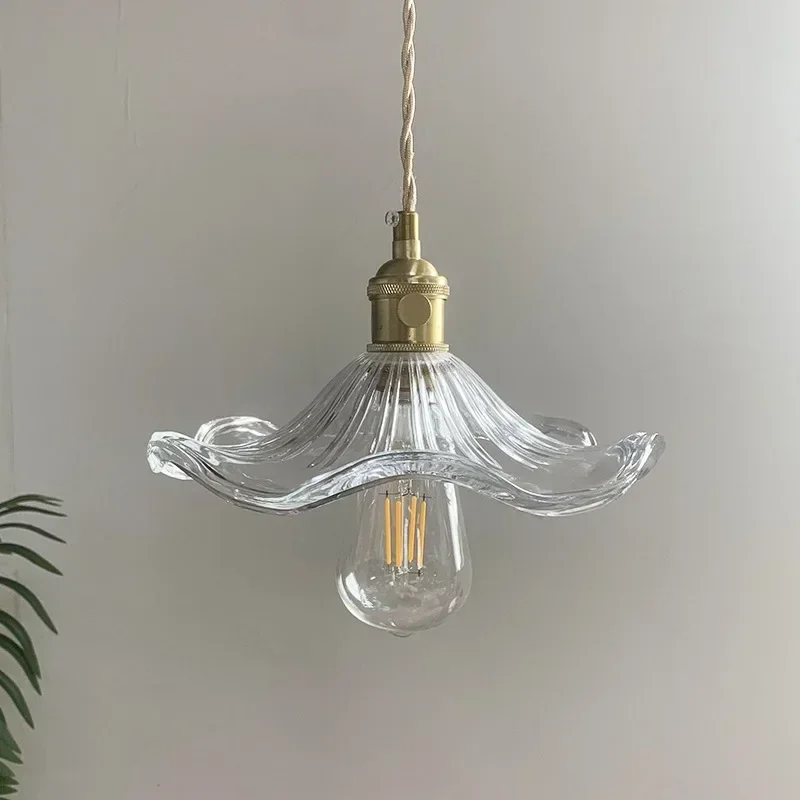 Nordic Minimalism LED Pendant Light Fixtures Bedroom for Living Room Bar Colorful Glass Copper Hanging Lamp Lights