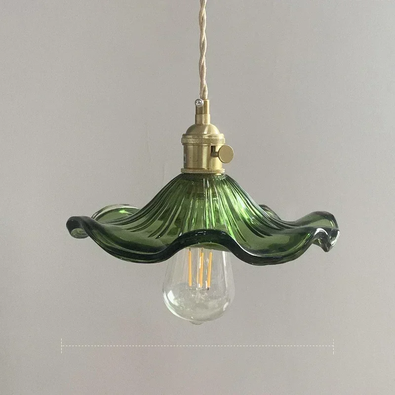 Nordic Minimalism LED Pendant Light Fixtures Bedroom for Living Room Bar Colorful Glass Copper Hanging Lamp Lights