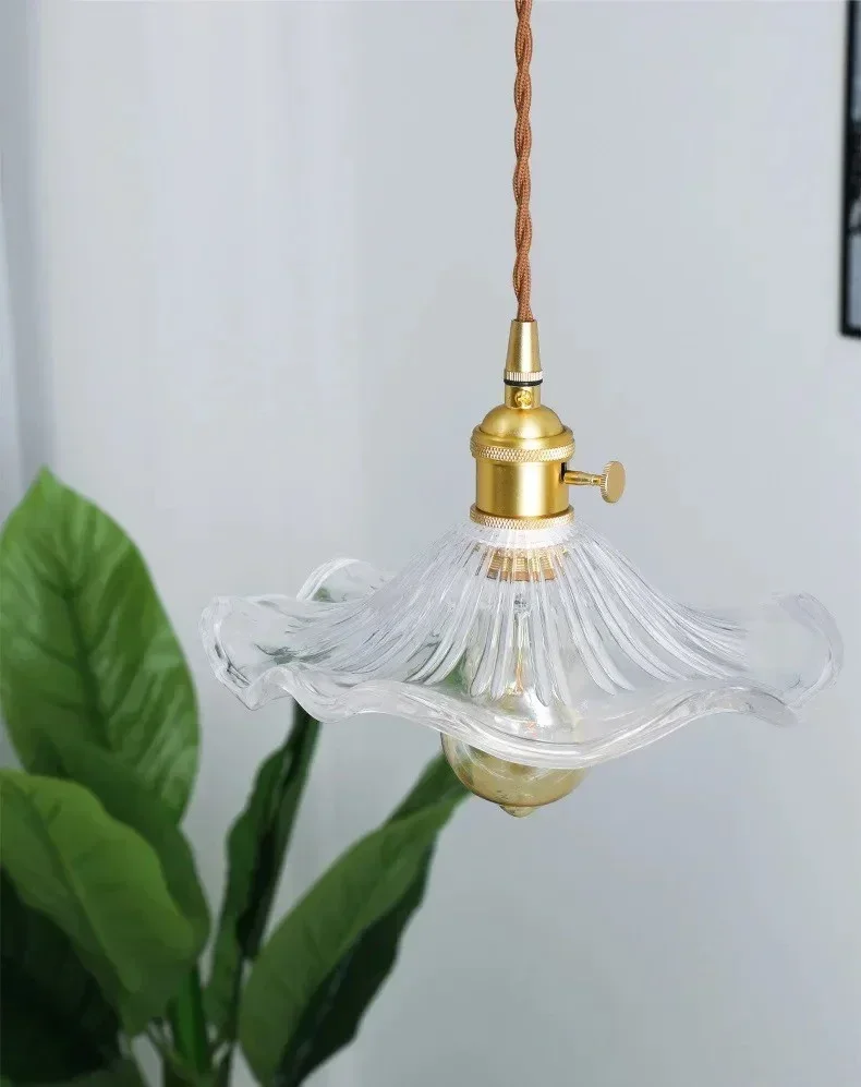 Nordic Minimalism LED Pendant Light Fixtures Bedroom for Living Room Bar Colorful Glass Copper Hanging Lamp Lights