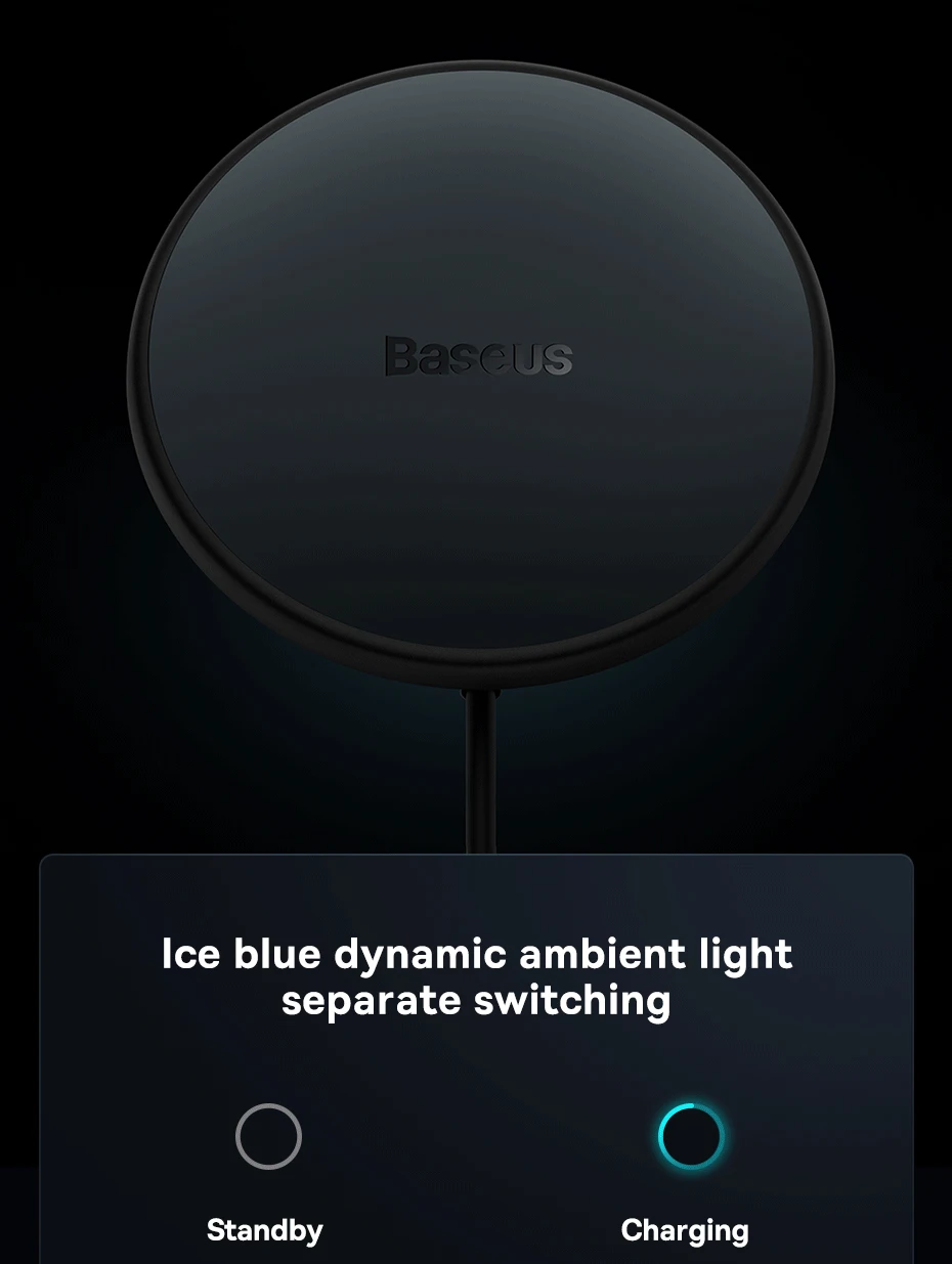Baseus Magnetic Wireless Charger Car Phone Holder 15W Fast Charging Wireless Car Charger Holder For iPhone 16 15 14 13 Car Mount