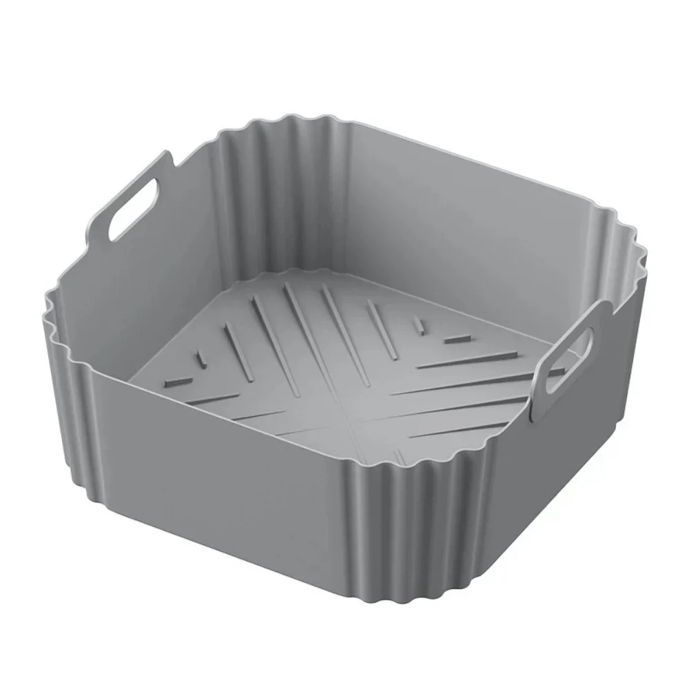 Silicone Air Fryer Liners 22.5cm Non-Stick Basket Reusable for Ninja AF181 AF180 AF141 AF140 Compatible with 5-8QT Air Fryers